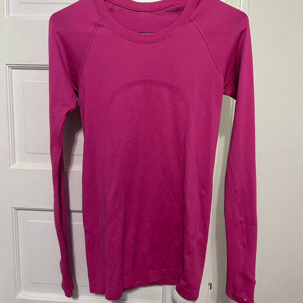 Pink lululemon long sleeve top